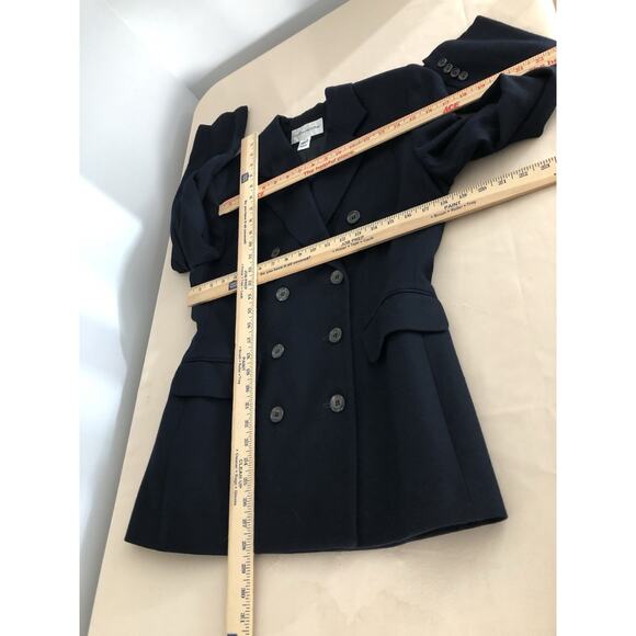 Evan-Picone Women Lapel Collar Jacket Button Long Sleeve Black 10 Office Siren - Picture 9 of 10